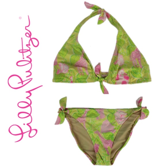 Lilly Pulitzer Other - LILY PULITZER | ANIMAL HALTER BIKINI SWIMSUIT